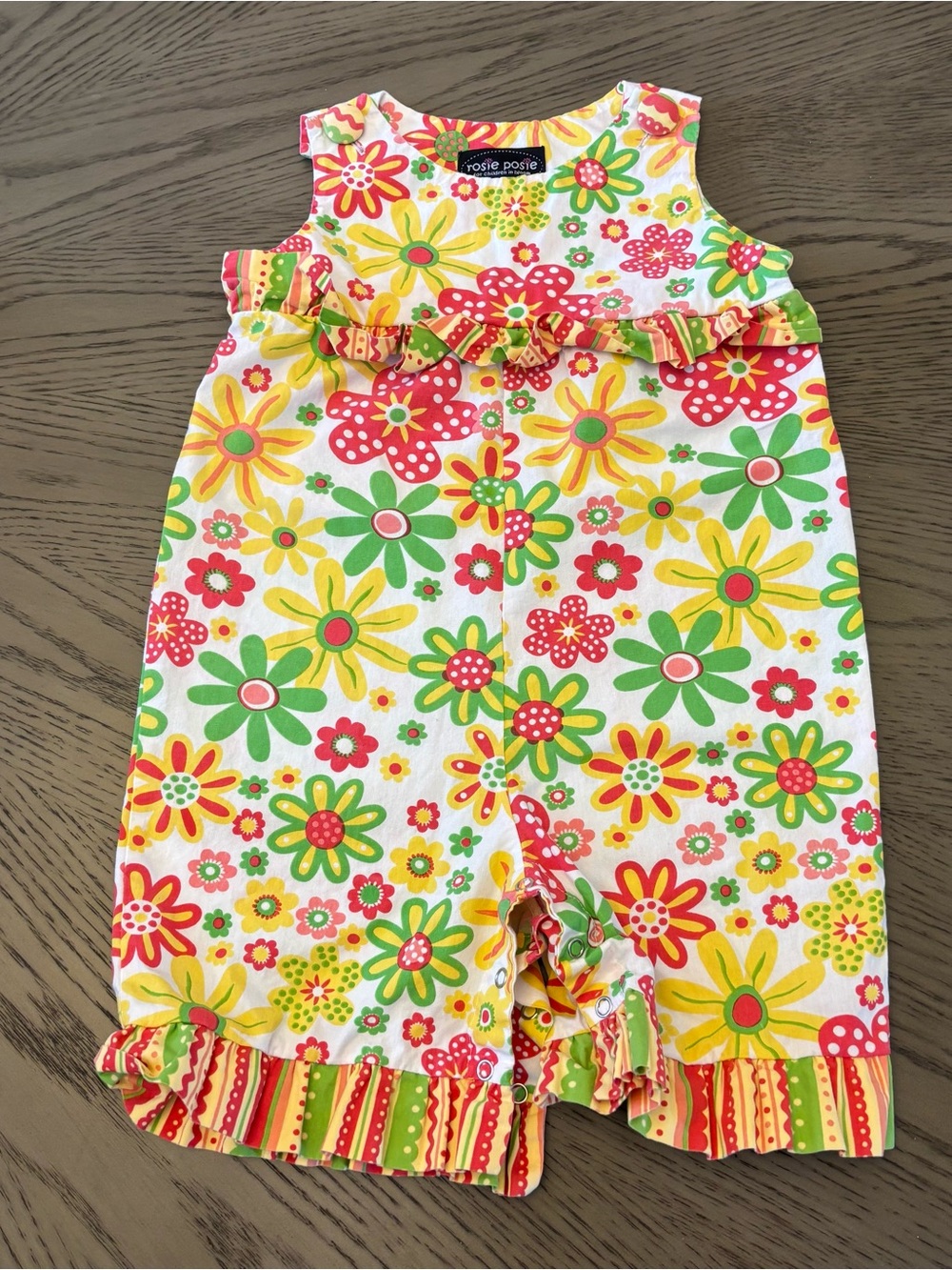 Girls' Floral Ruffle Romper - 2t
